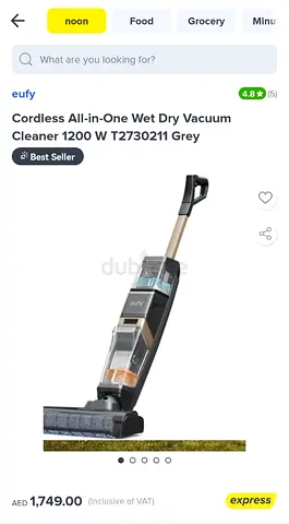 Eufy Cordless All-in-One Wet  Dry Vacuum Cleaner (1200W) - T2730211