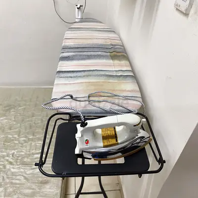 New Electric Steam Iron with Ironing Board — Good Working Condition