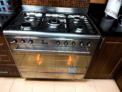 Smeg latest model 5 burner gass/electric 2in1 top gass oven electric dual fan stove 90x60 cooking ra