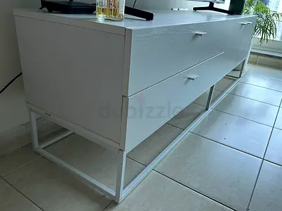 Majestic White Low TV Unit