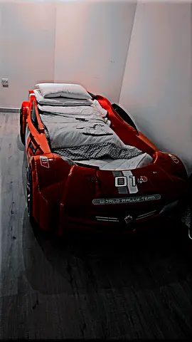 Red Race Car Toddler Bed with Mattress