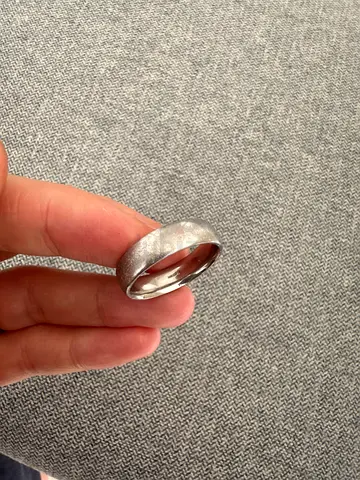 950 Silver mens wedding band — brushed finish, size approx. 9