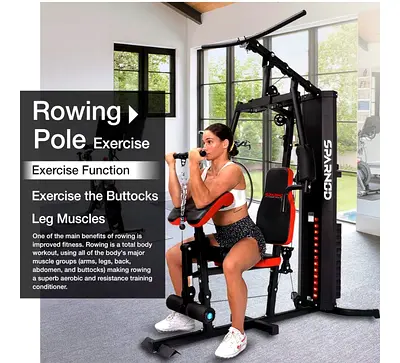 Multi-function Home Gym Strength Training Machine with Weight Stack