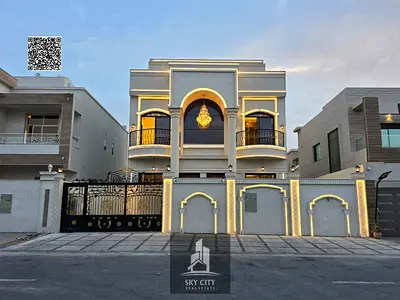 فيلا فاخرة مستقلة للبيع في منطقة الياسمين بعجمان | موقع متميز | تشمل توصيلات الكهرباء والماء!