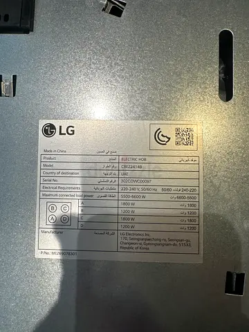 LG electric Hob Built-in 4 burners