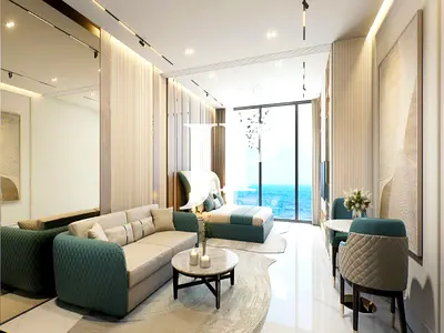 شقة بغرفتي نوم | بريز باي دانوب | إطلالات بانورامية على البحر والأفق | مفروشة