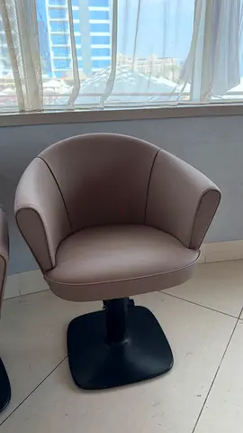 Set of 3 Modern Salon/Barber Chairs — Beige, Good Condition