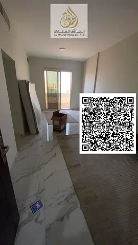 Two-bedroom apartment with a living room in Al-Jarf 3, two bathrooms, and a balcony. Second occupancy. Very spacious. Near the Chinese market. 43,000