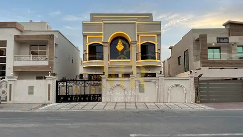 Classic villa for sale in Ajman | Al Yasmin area | 6 bedrooms, majlis, 3 living rooms, and a roof terrace | Freehold for all nationalities | Price inc