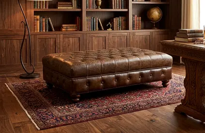 Ottoman genuine leather Timothy oulton