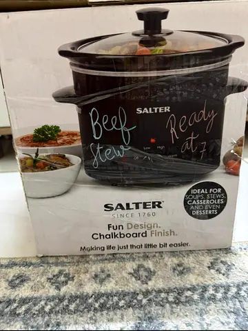 Salter 3.5L Slow Cooker / Crockpot - Black, New