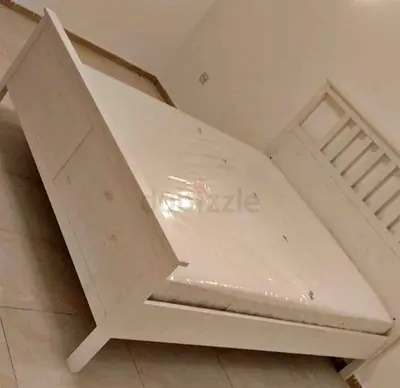 IKEA Hamness king bed frame with IKEA mattress is available