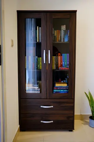 Book Case – 3 Shelves + 2 Drawers – Excellent Condition