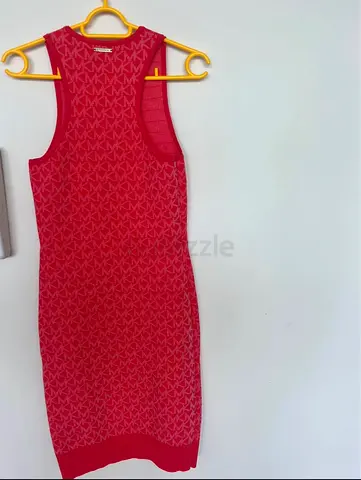 Red sleeveless knit dress by Michael Kors, size small