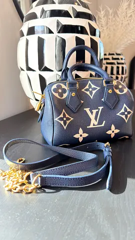 Louis Vuitton Nano Speedy Monogram Empreinte Replica — Navy Crossbody/Top Handle Bag