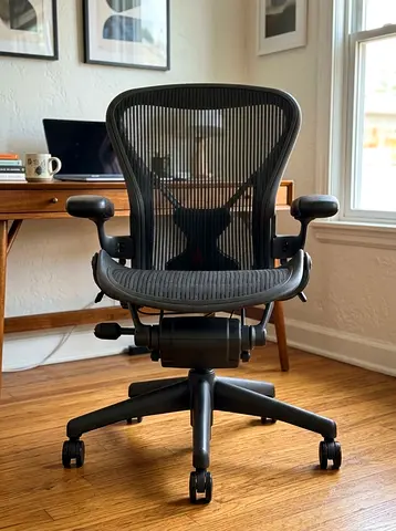 Herman Miller Aeron Chair - Size B, Fully Adjustable, Black