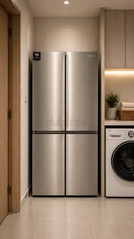 Free delivery Hisense 4-Door Stainless Steel Refrigerator - Excellent Condition