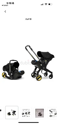 Doona Plus Doona+ Infant Car Seat and Stroller with ISOFIX Base for the car, Infant inserts