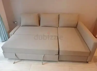 Ikea L Shape Sofa cum bed with big storage in L , and You can fix the L left and right any side