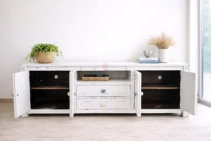 Modern Design Solid Wood Vintage Tv Table