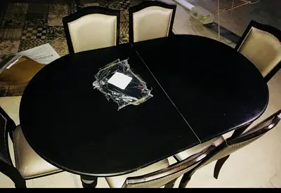 *FURNITURE FOR SALE / USED WOODEN DINING TABLE AND 6 CHAIR*  *GOOD CONDITION AND UNFADE*  *AED900*