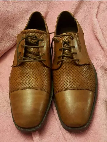Unused Brown Men’s Leather Dress Shoes - Size 45EU.
