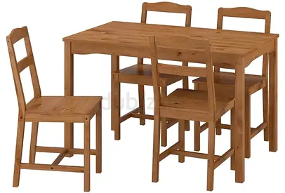 Ikea dining table with 4 chairs