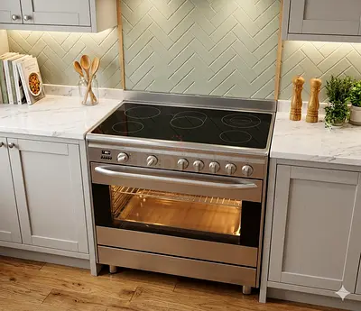 Smeg 5 burners full electric digital cooking range latest version 90cm