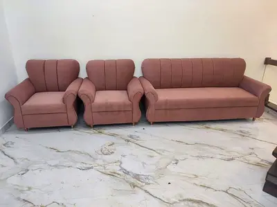 Elegant Mauve 5-Seater Sofa Set