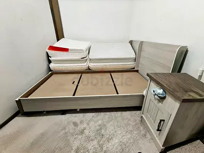 MUST GO: Modern Single Bed Frame | Light Wood Finish