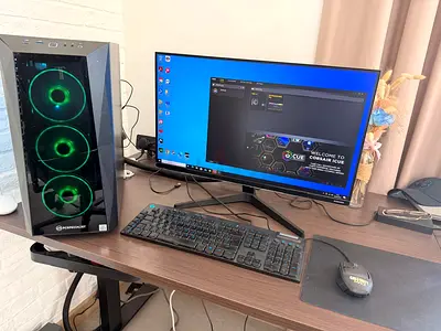 Gaming PC Setup – i9, RTX, Monitor + Keyboard  Mouse