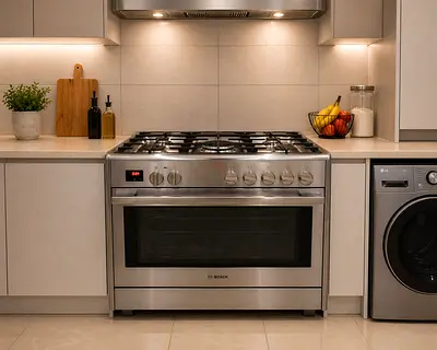 Free delivery Bosch Series 8 top gas oven electric cooker 90x60 cm