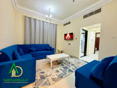 Furnished 2-bedroom apartment with a living room for monthly rent in Al Rawda 1, Ajman. Prime location with easy access to Dubai and Sharjah, bills an