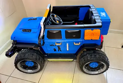 Battery Powered Ride-On Jeep for Kids — Blue, Excellent Condition