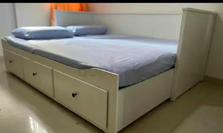 IKEA Hamnes day bed with 2 mattress and 3store drawers