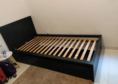 Ikea malam single bed (90*200)with 2 storage drawers underneath and an IKEA mattress ✨