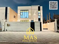 🏡 Elegant Stone-Façade Villa for Sale in Al Zahya – Ajman | 4 Bedrooms | Rooftop | Spacious La