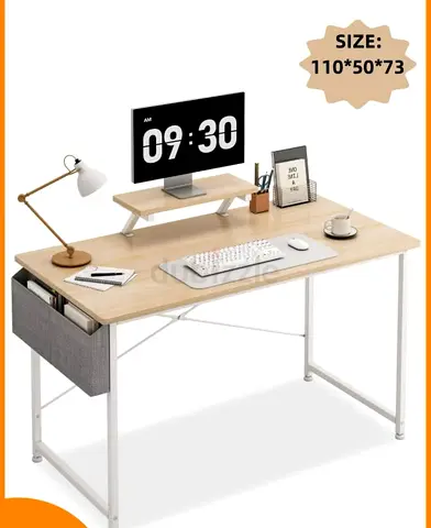 Modern Computer Desk with Side Storage Pocket (110x50x73 cm)