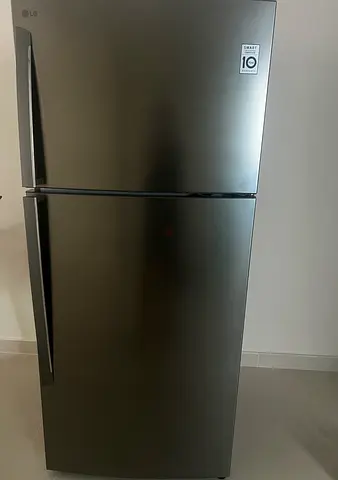 LG Top Freezer Refrigerator - 2 Door, Stainless Steel, Excellent Condition