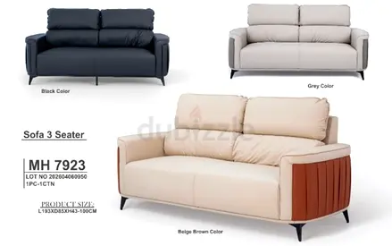 Luxury Stylish 3-Seater Leather Sofa New Available For Sale