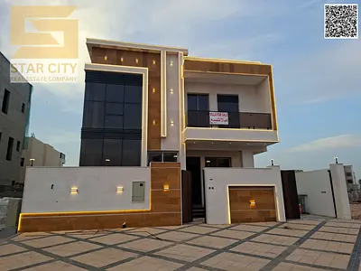 Stone-Faced Villa for Sale in Ajman A stunning modern luxury villa for sale in Al Helio, Ajman.