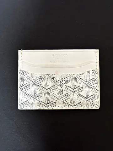 Goyard card wallet for men white