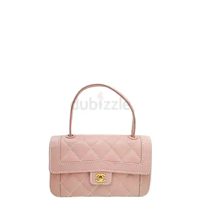 Authentic Chanel Pink CC Ultra Stitchs Flap Bag