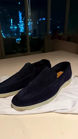 Navy Suede Men’s Slip-On Loafers