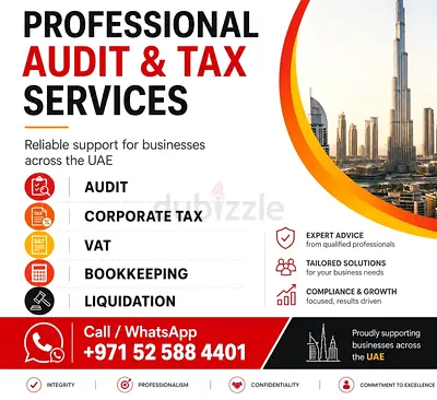 Professional Audit, VAT, Corporate Tax, Bookkeeping  Liquidation Services
