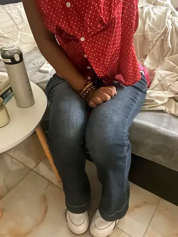 Red Satin Polka-Dot Short-Sleeve Blouse – Small, Used Once