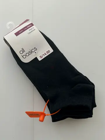 Brand new womens black ankle socks (5 pairs)