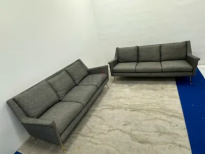 Same like new condition west elm three plus three seater sofa