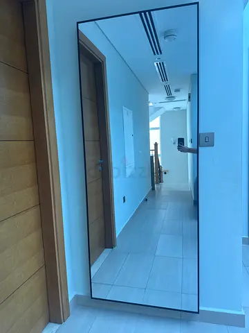 2 Large Full-Length Wall Mirror with Slim Black Frame