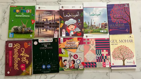 Brand new Discounted! City School Ajman Grade 4 books whole set.